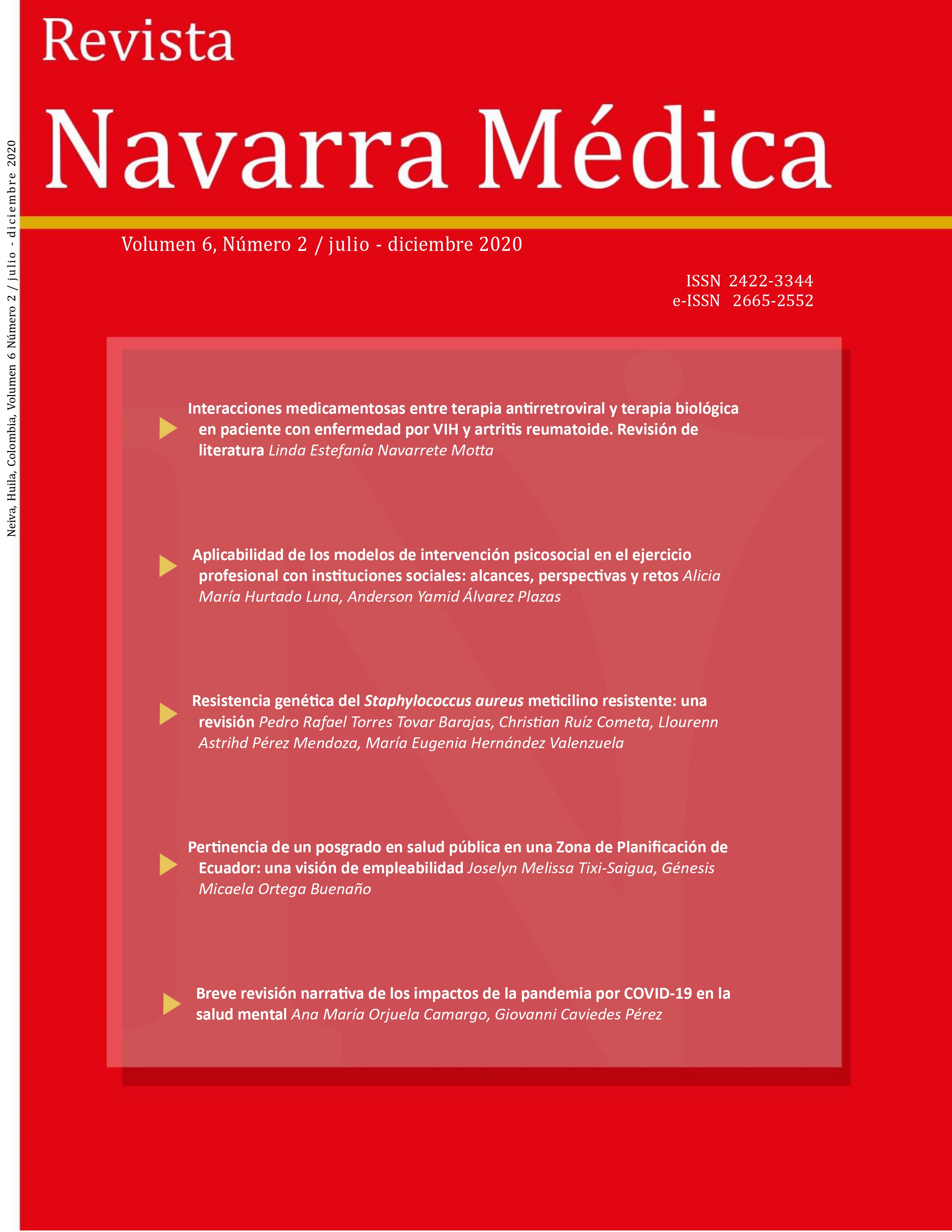					Ver Vol. 6 Núm. 2 (2020): Revista Navarra Médica
				